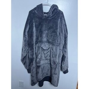 Redess Oversized Wearable Blanket Hoodie Gray Fleece Sherpa Lined Pocket 
One Sz